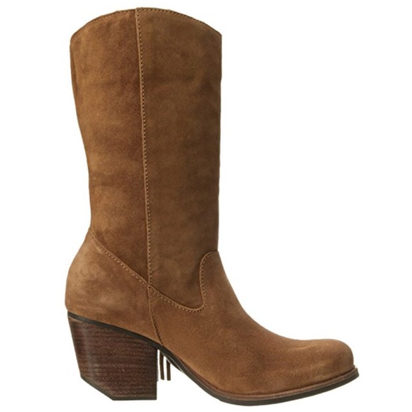 Distressed Genuine Leather Suede Boho Fringe Boot - Picture 6 of 8