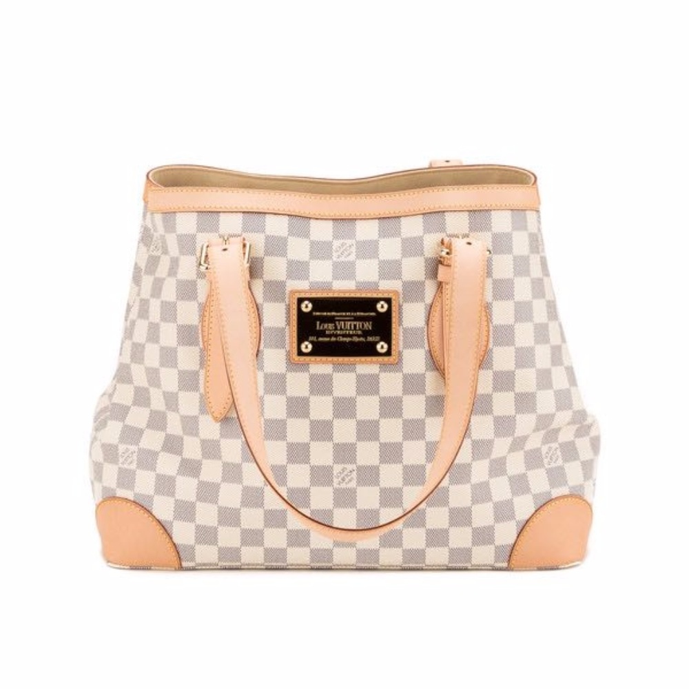 Louis Vuitton Hampstead Mm Damier Azur Tote Bag