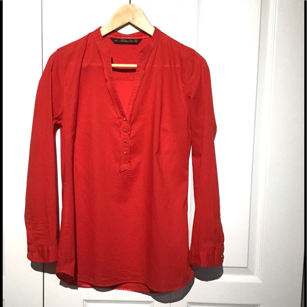 ***SOLD*** Zara - Trafaluc Red cotton tunic