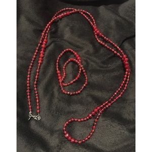 Cookie Lee Long Beaded Necklace&Bracelets