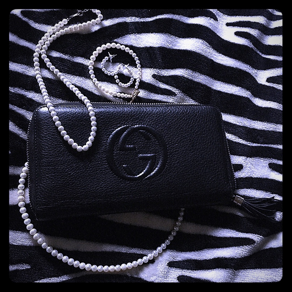 GUCCI Black Soho Leather Wallet