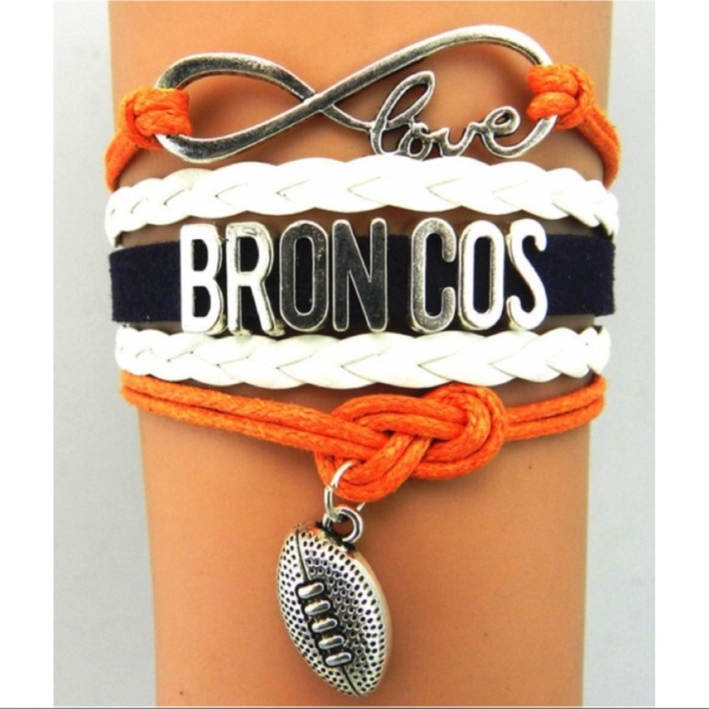 🏈 Broncos braided layered football bracelet 🏈