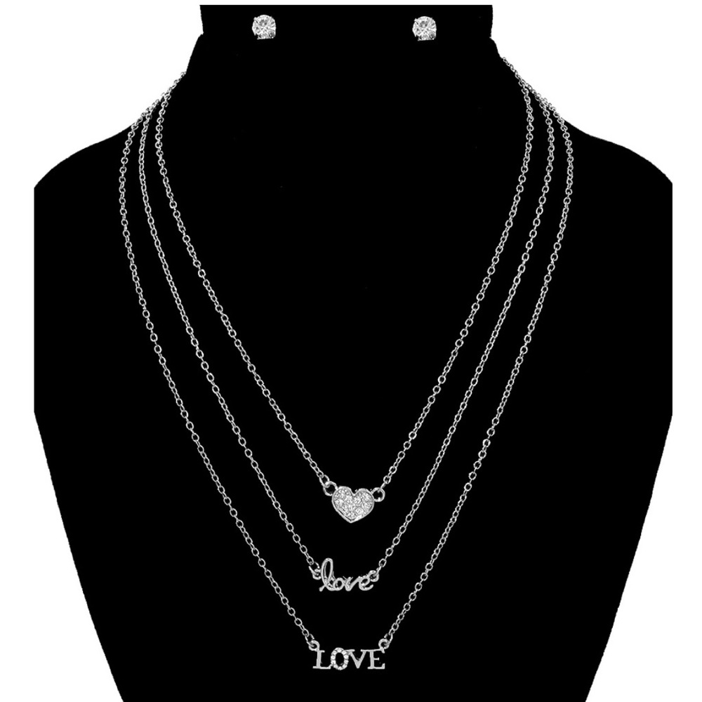 Layered Love Necklace Set