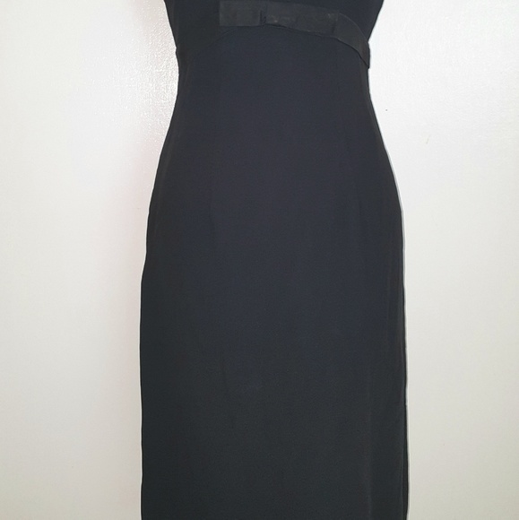 Sleeveless Formal Black Dress Bow-tie Waist - Picture 2 of 5