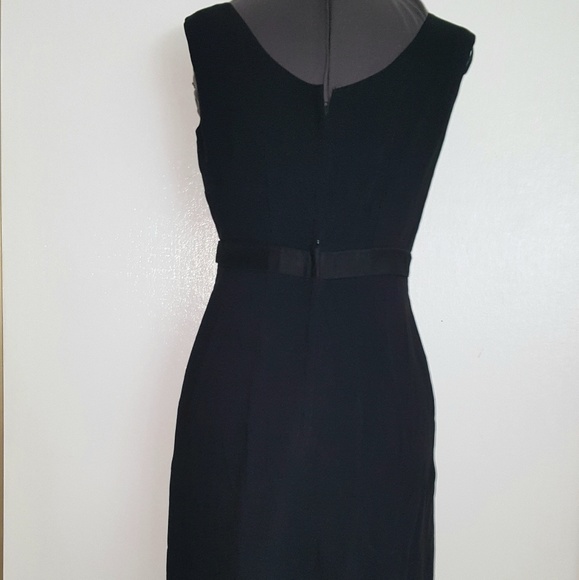 Sleeveless Formal Black Dress Bow-tie Waist - Picture 3 of 5
