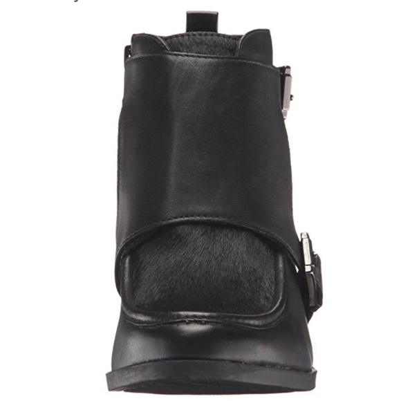 Black Monk Strap Leather Ankle Boots - Picture 5 of 6