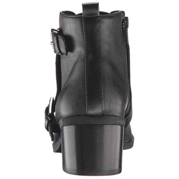 Black Monk Strap Leather Ankle Boots - Picture 6 of 6