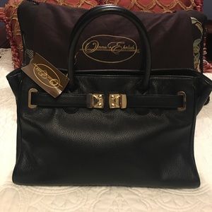 Onna Ehrlich "Maya" black leather EUC