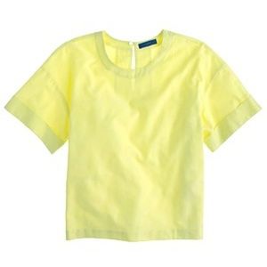 J.Crew Cotton Oxford Cloth Cropped Top, Size 0/00
