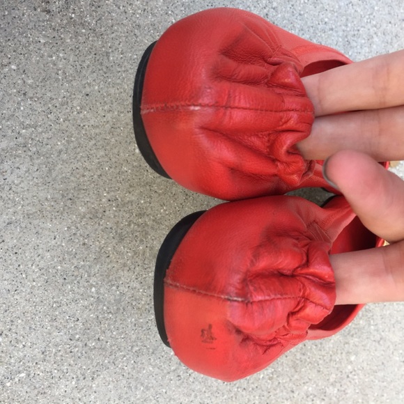 ❌SOLD❌ Tory Burch Red Reva Classic Ballet Flats - Picture 4 of 8