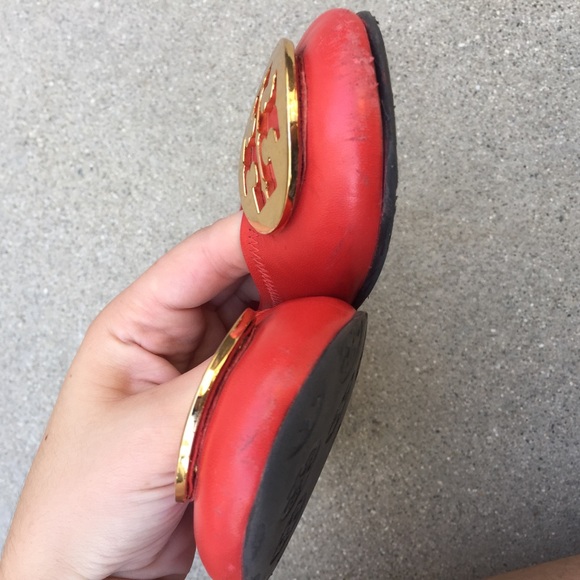 ❌SOLD❌ Tory Burch Red Reva Classic Ballet Flats - Picture 6 of 8