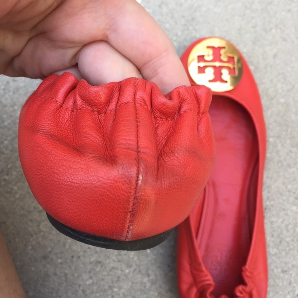 ❌SOLD❌ Tory Burch Red Reva Classic Ballet Flats - Picture 8 of 8