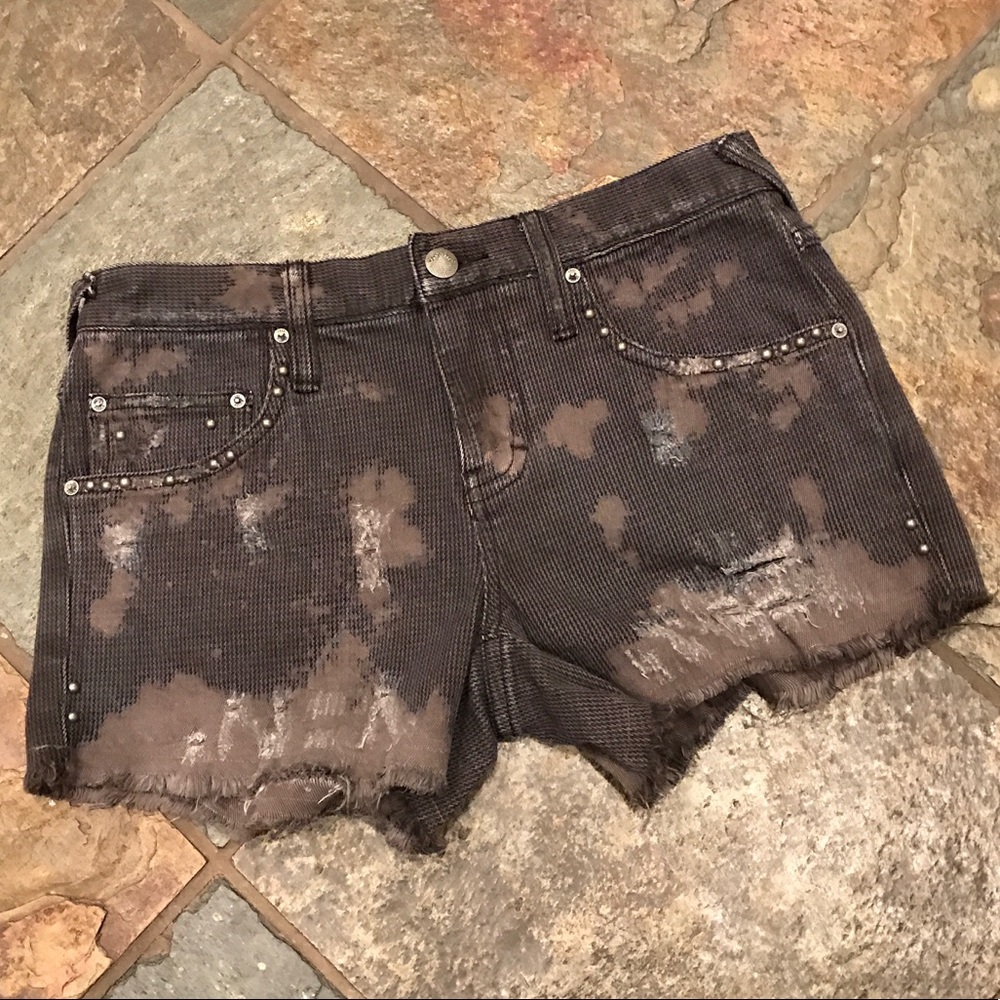 Free People Distressed Jean Shorts