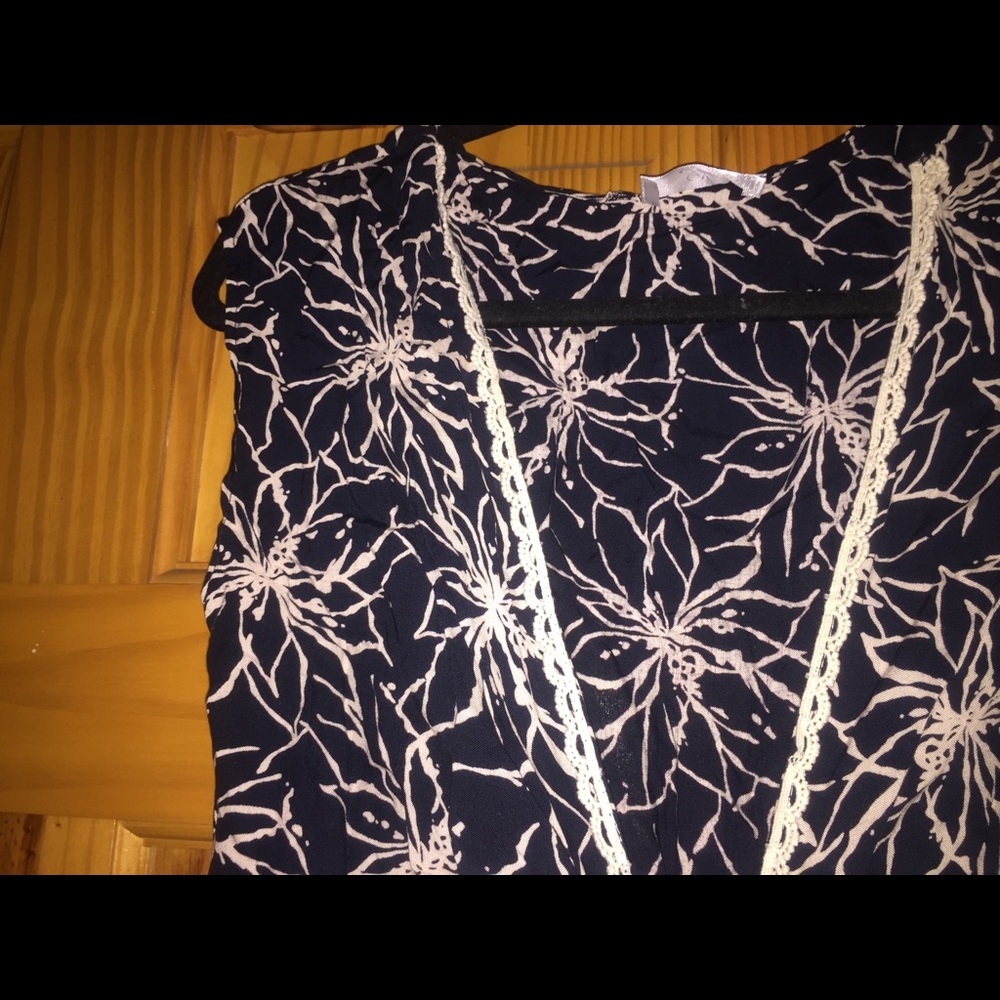 Navy Deep V Romper