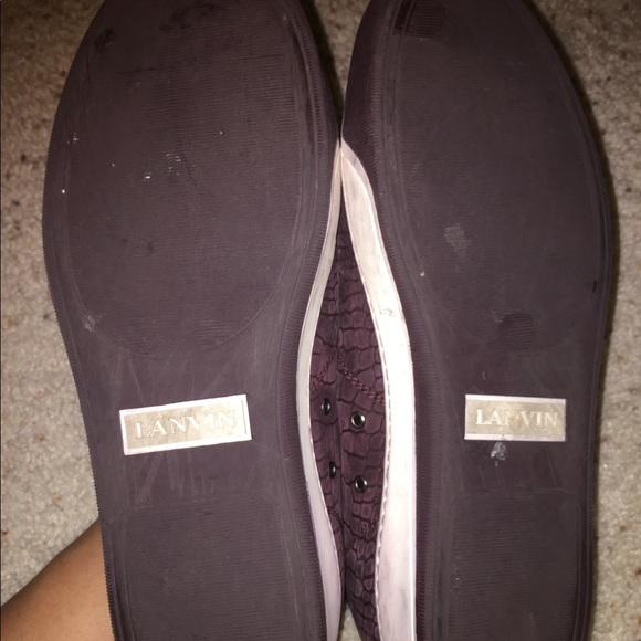 lanvin crocodile leather low sneaker - Picture 2 of 4