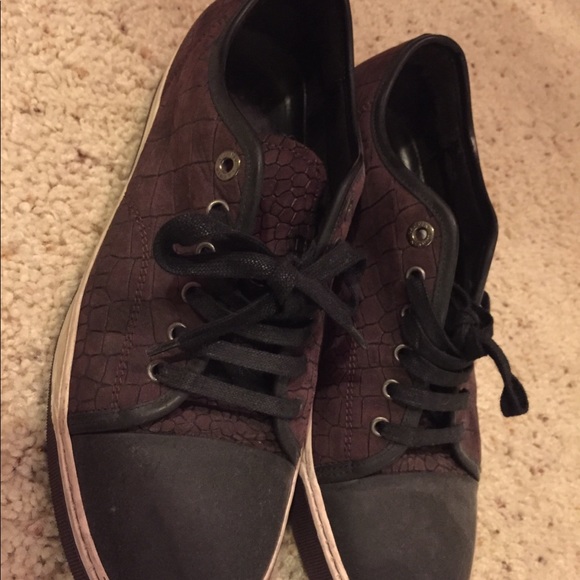 lanvin crocodile leather low sneaker - Picture 3 of 4