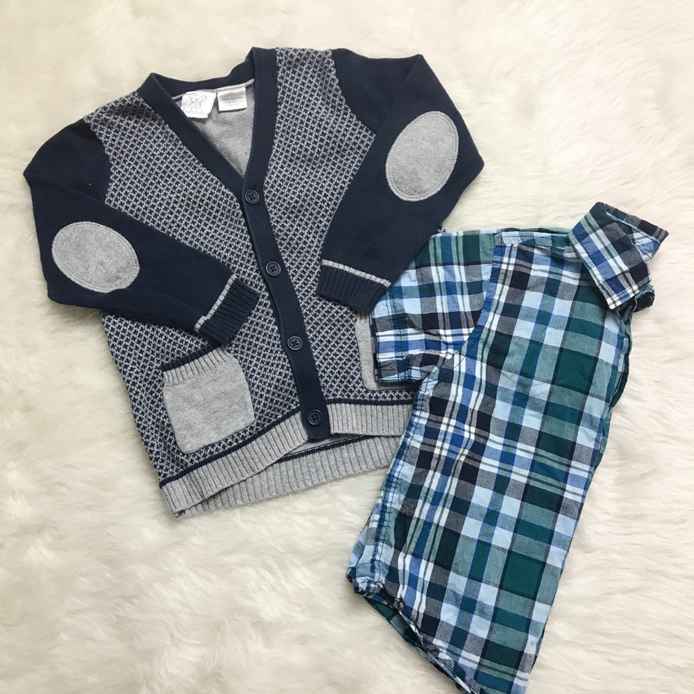 🚫SOLD🚫 TODDLER BOY CARDIGAN/BUTTON-UP SHIRTS SET