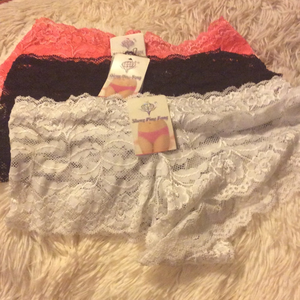 New Panties medium coral,and white black