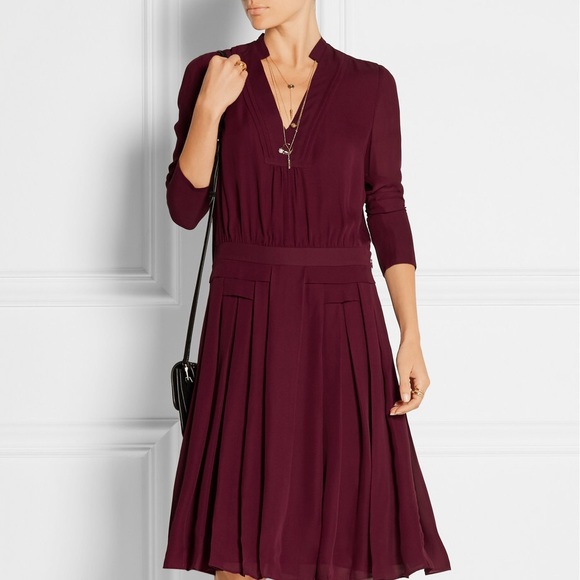 ❌ SOLD ❌ Tory Burch Pleated Silk Dress - Picture 3 of 6