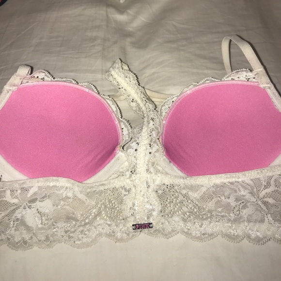 Victoria’s Secret PINK white push up bra/bralette - Picture 2 of 2