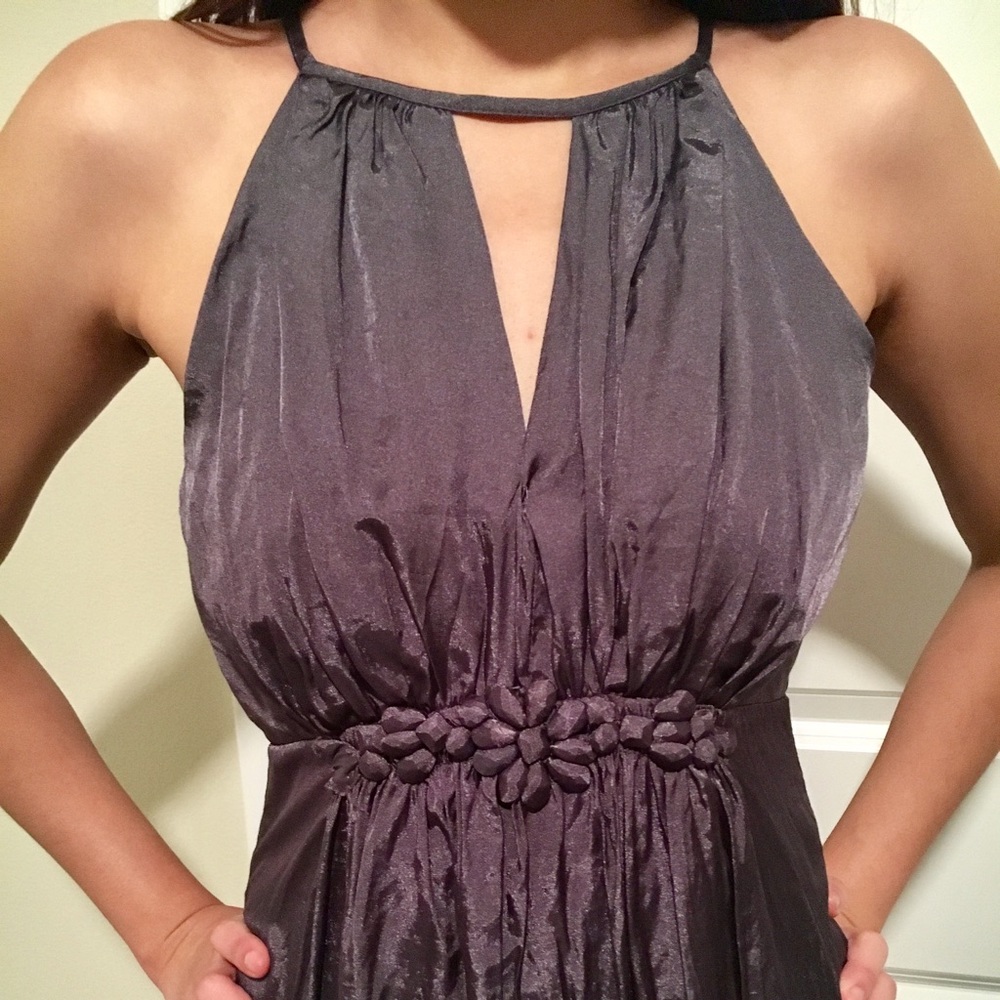 Esley Purple Silky Dress