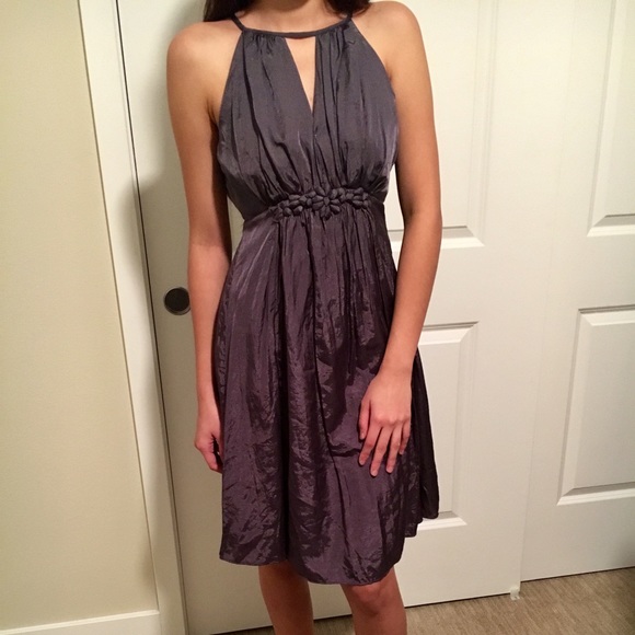 Esley Purple Silky Dress - Picture 5 of 5