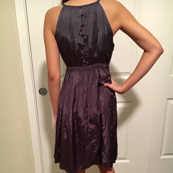 Esley Purple Silky Dress - Picture 3 of 5