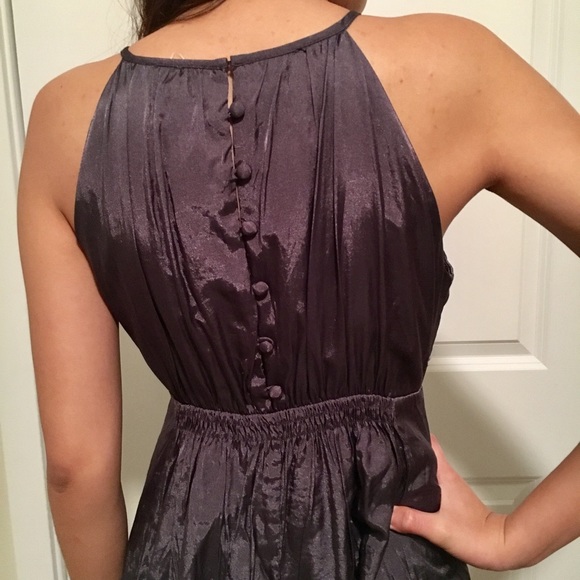 Esley Purple Silky Dress - Picture 2 of 5