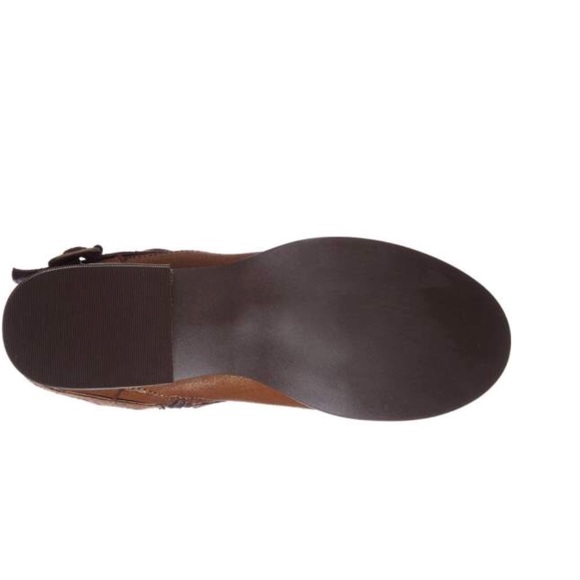 Distressed Cognac Burnished Toe Knee High l Boots - Picture 8 of 8