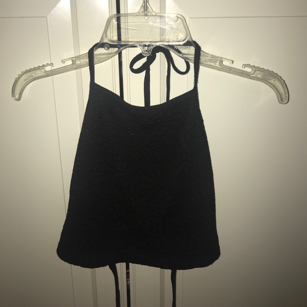 Urban Outfitters black strappy crop top