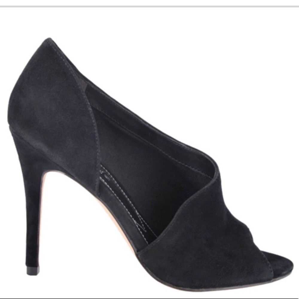 Peep Toe d'Orsay Asymmetrical Stiletto Heel Pump - Picture 2 of 4