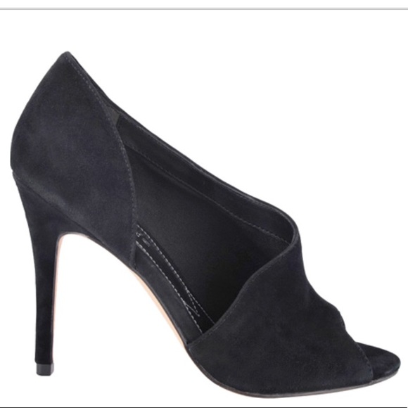 Peep Toe d'Orsay Asymmetrical Stiletto Heel Pump - Picture 2 of 4