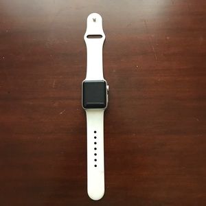 Silver Apple series 1 watch, 38mm