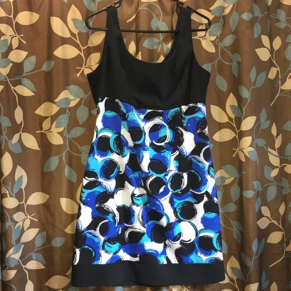 SCARLETT JC Penny Sleeveless Dress Swirl Abstract Pattern Empire NWOT Size 16 - Picture 4 of 5