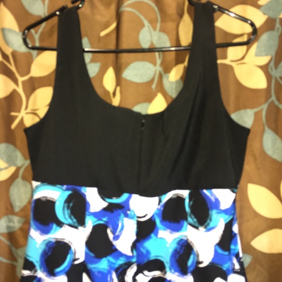 SCARLETT JC Penny Sleeveless Dress Swirl Abstract Pattern Empire NWOT Size 16 - Picture 3 of 5