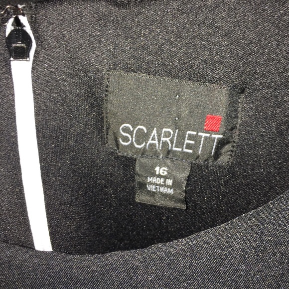 SCARLETT JC Penny Sleeveless Dress Swirl Abstract Pattern Empire NWOT Size 16 - Picture 5 of 5