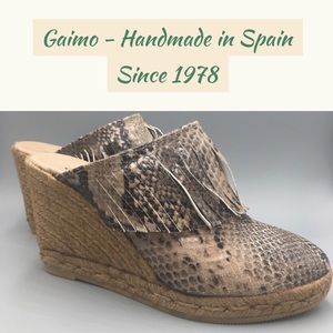 Gaimo leather espadrilles shoes NWT