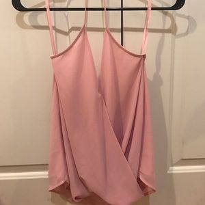Pink v-cut tank top