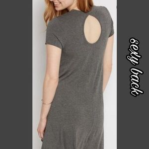 🌟 Heather Gray keyhole cutout swing dress 🌟
