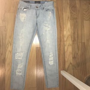 Light wash ripped jeans