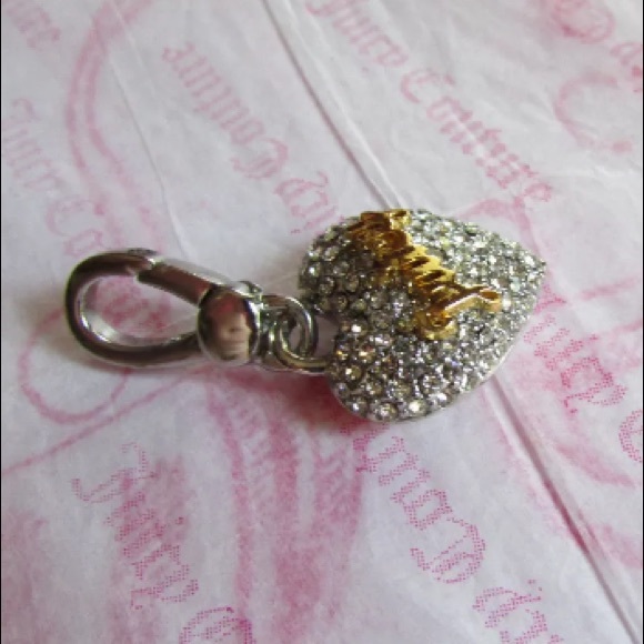 💗JUICY COUTURE PAVE'' SCRIPT HEART CHARM💗 - Picture 3 of 7