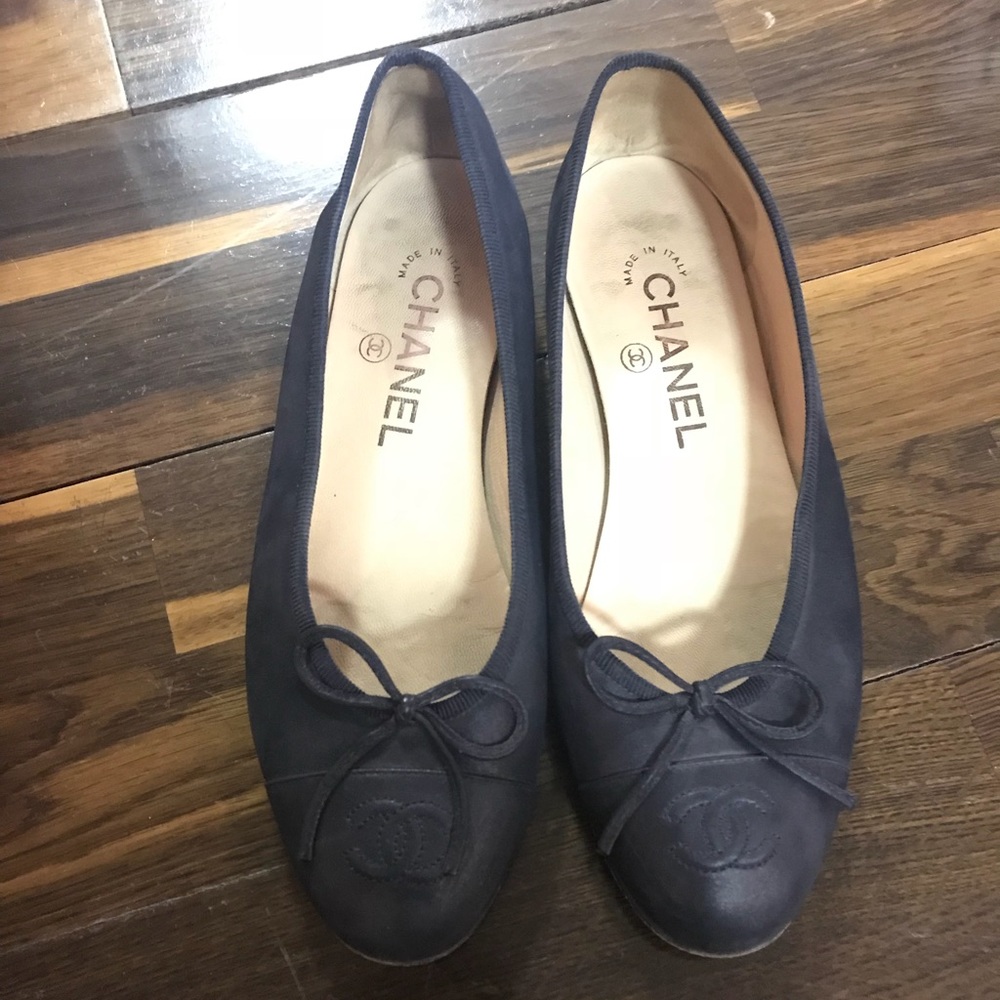 Chanel Navy Ballerina Flats