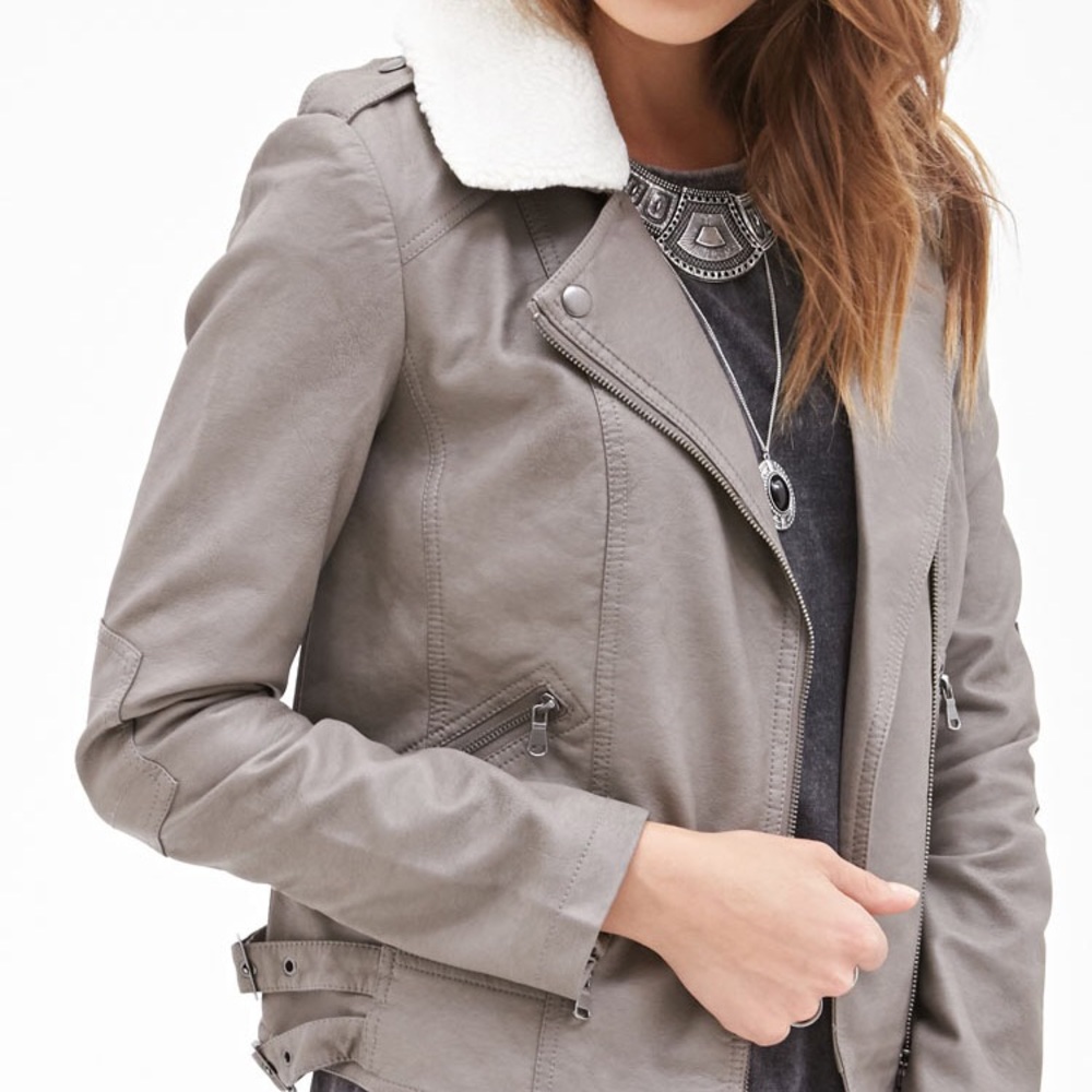 NWT Leather Bomber Jacket