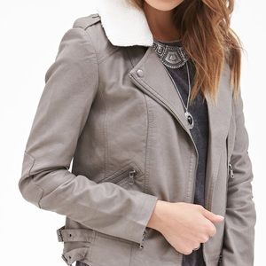 NWT Leather Bomber Jacket