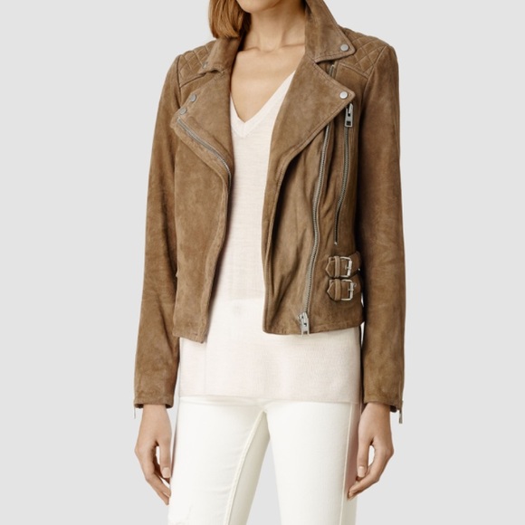 All Saints Jackets & Blazers - All Saints Mason Suede biker jacket