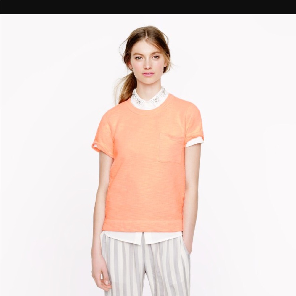 Cream short sleeve sweatshirt