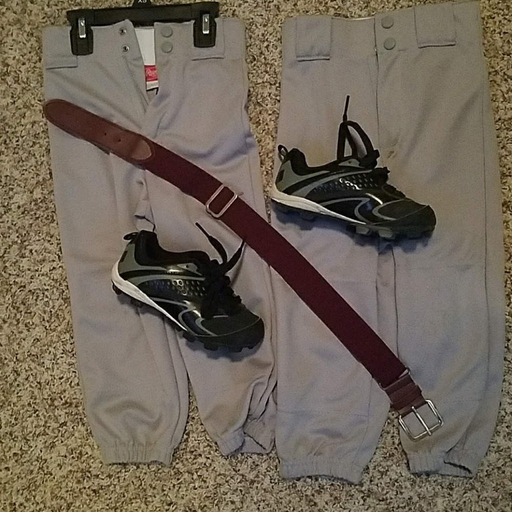 Baseball pants/shoes/belt