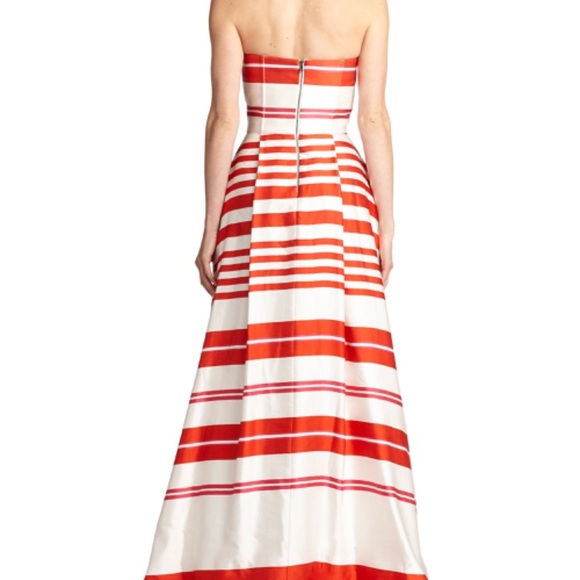 Alice + Olivia Strapless Stripe Gown - Picture 2 of 4