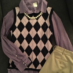 The Perfect Shirt purple mini-check