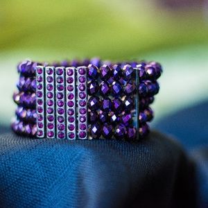 Beautiful Royal Purple Cuff Bracelet